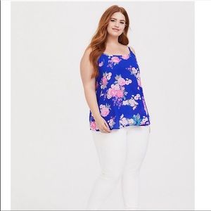Torrid Blue Floral Tank